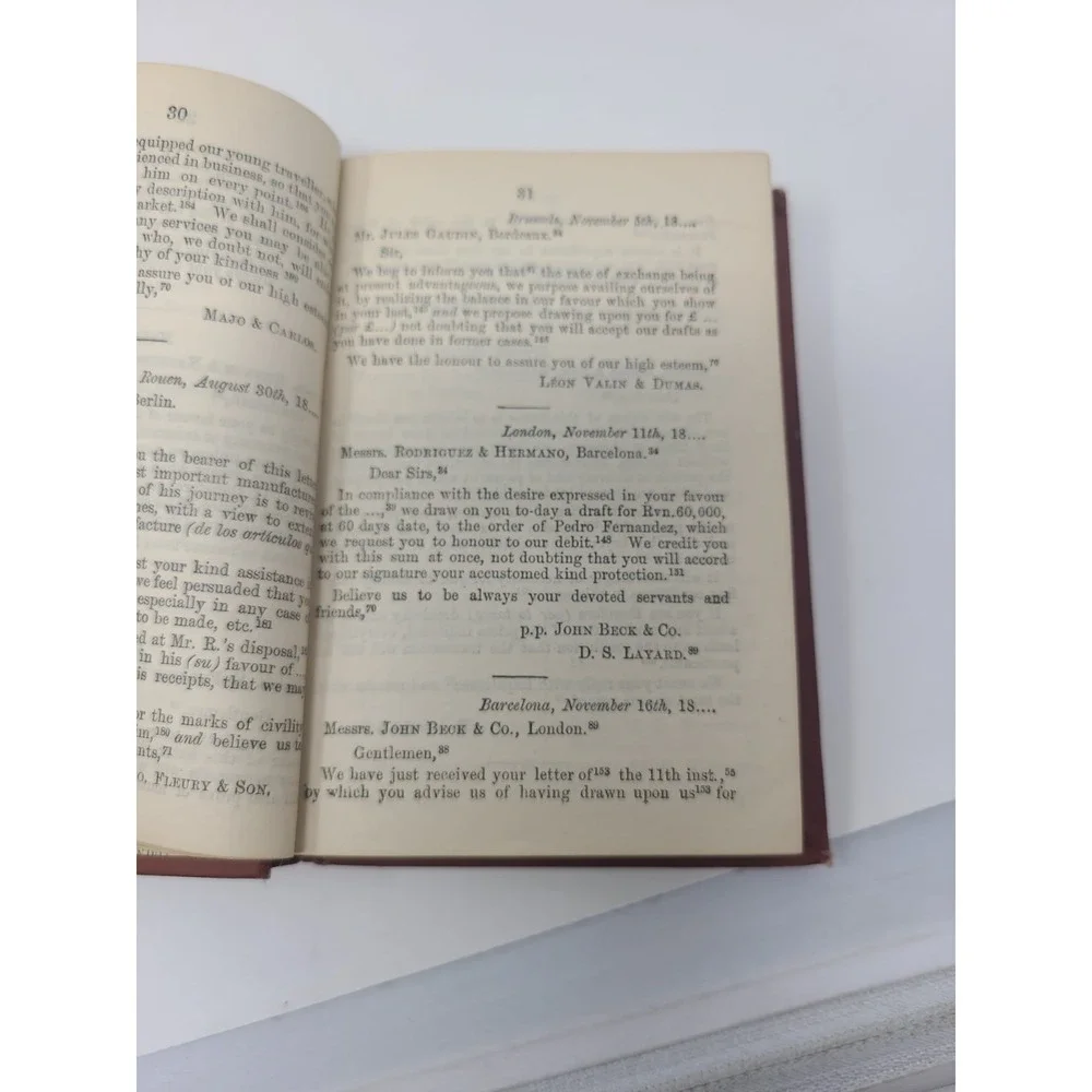 Antq 1895 English-Spanish Commercial Correspondent Hossfeld's Pocket Book London